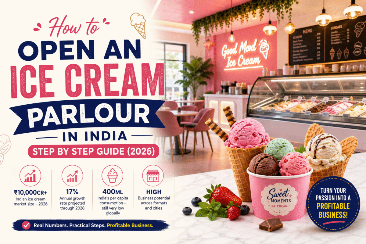 how to open ice cream parlour in india