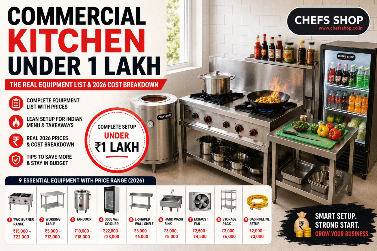 commercial kitchen setup under 1 lakh