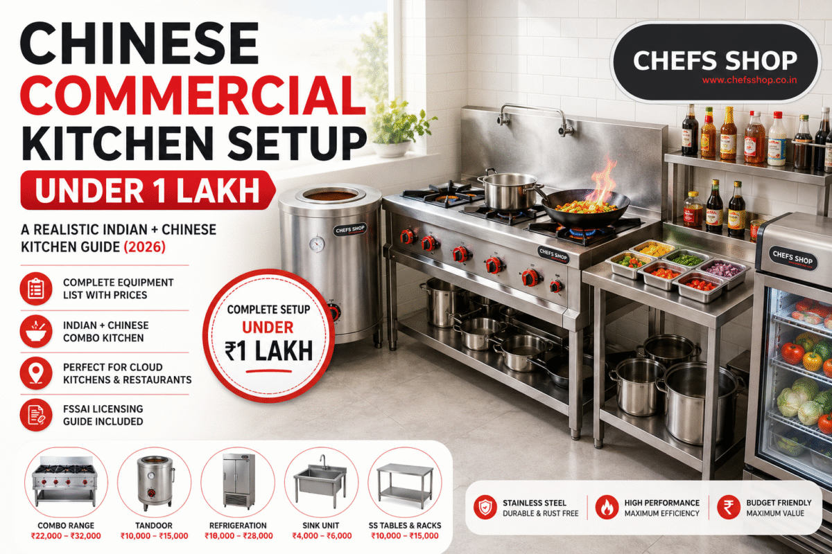 chinese commercial kitchen setup under 1 lakh