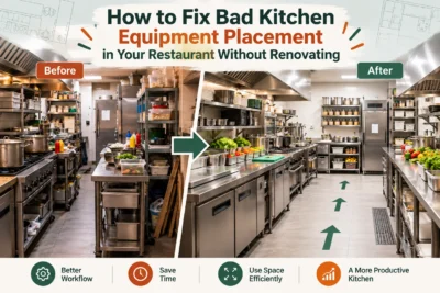 kitchen equipment placement