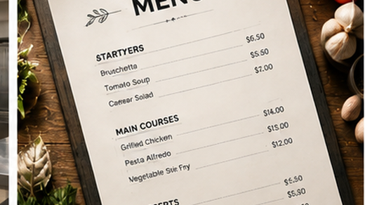 Menu engineering for restaurants and hotels